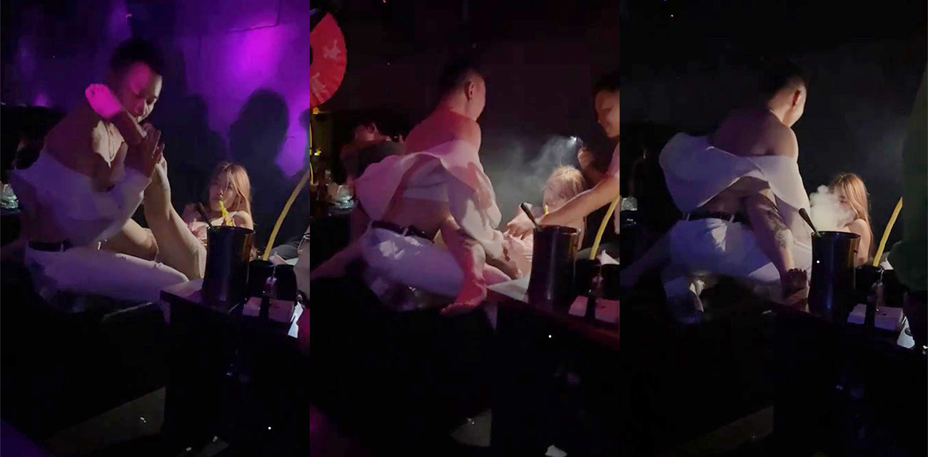 情侣酒吧溜冰 吸嗨后不顾旁人现场上演性爱诱惑 激烈打桩爆操女友嫩穴！ - 51吃瓜网-51吃瓜网