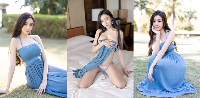 顶级嫩模 王馨瑶 最新大尺度写真私拍 天蓝色连衣裙清纯靓丽 极品白嫩大长腿让人流连忘返-51吃瓜网